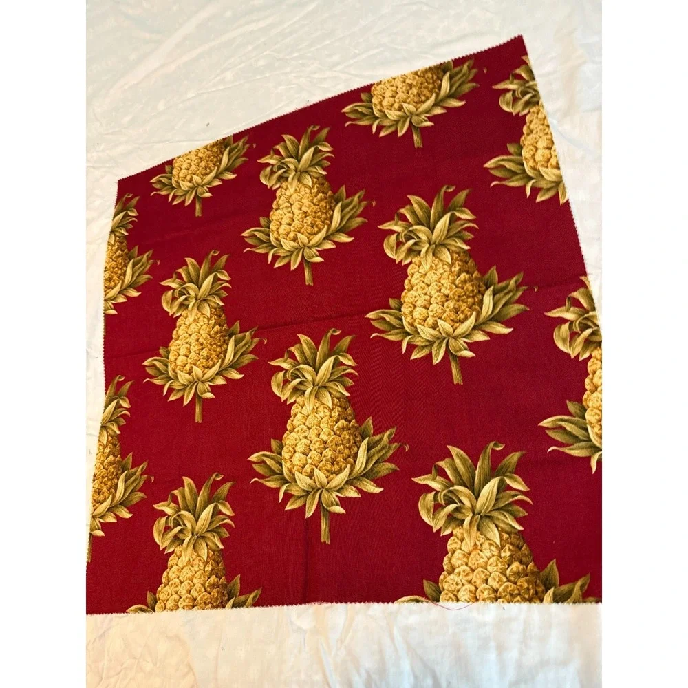 Vtg‎ Pineapples Fabric 25